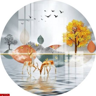 Download file gốc file tranh bộ decor in treo tường tráng gương OPIC2478 (in lụa) nghệ thuật