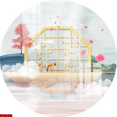 File in trần file tranh bộ decor in treo tường tráng gương OPIC2493 (bản gốc) mây trời