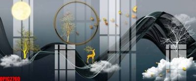 Tải file file tranh bộ decor in treo tường tráng gương OPIC2760 (ảnh gốc) file AI/EPS