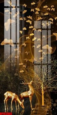 Download file file tranh bộ decor in treo tường tráng gương OPIC2802 (gốc) in mica bàn thờ