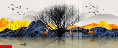 File PSD file tranh bộ decor in treo tường tráng gương OPIC2831 (bản gốc) chất lượng nhất