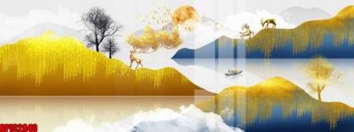 File tranh file tranh bộ decor in treo tường tráng gương OPIC2840 (file gốc) chuẩn màu in