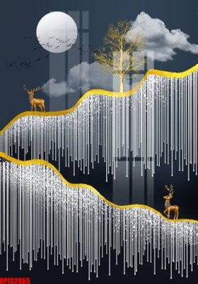 Tải file gốc in lụa file tranh bộ decor in treo tường tráng gương OPIC2865 siêu nét