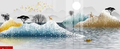 File PSD file tranh bộ decor in treo tường tráng gương OPIC2869 (bản gốc) độ phân giải cao