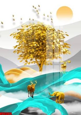 Download file tranh file tranh bộ decor in treo tường tráng gương OPIC3074 (file gốc PSD)