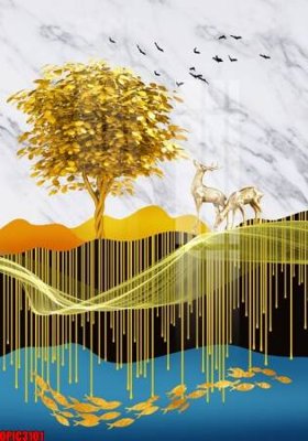 Ảnh gốc file tranh bộ decor in treo tường tráng gương OPIC3101 (siêu chi tiết) để in ấn