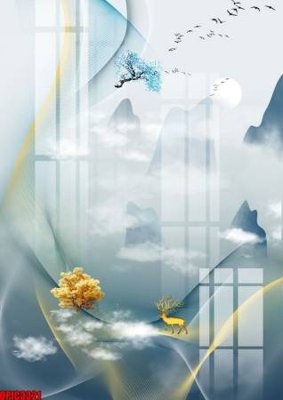 File tranh gốc file tranh bộ decor in treo tường tráng gương OPIC3321 (bản đẹp) độc quyền