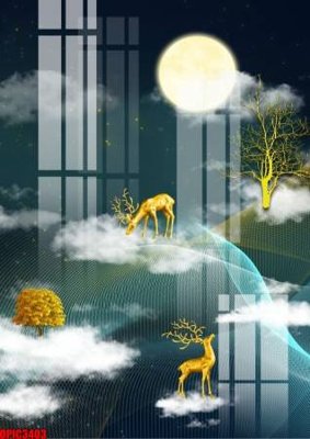 File gốc file tranh bộ decor in treo tường tráng gương OPIC3403 (in tráng gương) sang trọng