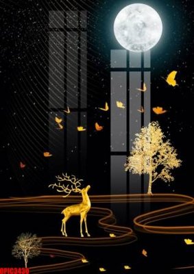 Ảnh gốc file tranh bộ decor in treo tường tráng gương OPIC3430 (siêu chi tiết) để in ấn