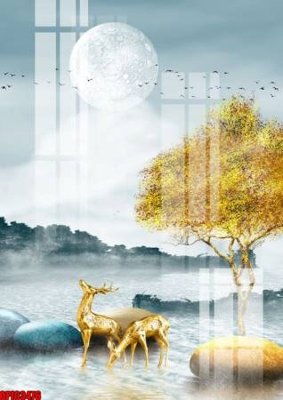 File gốc file tranh bộ decor in treo tường tráng gương OPIC3476 (in tráng gương) ốp tường