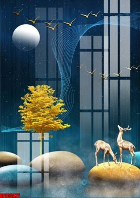 Ảnh gốc file tranh bộ decor in treo tường tráng gương OPIC3477 (nét căng) in mica