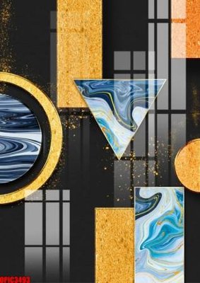 File gốc file tranh bộ decor in treo tường tráng gương OPIC3493 (in lụa) hoa văn cổ điển