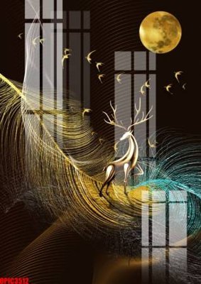 File in trần file tranh bộ decor in treo tường tráng gương OPIC3512 (bản gốc) bầu trời