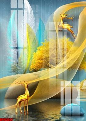 File gốc in ấn file tranh bộ decor in treo tường tráng gương OPIC3537 (sẵn sàng tải về)