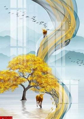 File gốc file tranh bộ decor in treo tường tráng gương OPIC3561 (phiên bản chuẩn) để in ấn