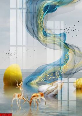 File tranh trang trí file tranh bộ decor in treo tường tráng gương OPIC3567 (tải file gốc)