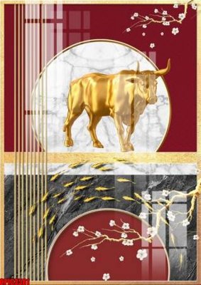 File gốc file tranh bộ decor in treo tường tráng gương OPIC3581 (phong cách) châu Âu