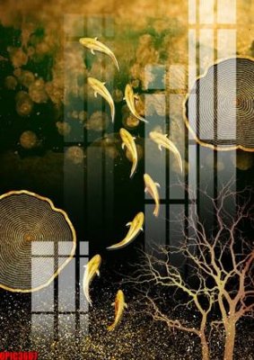 File in trần file tranh bộ decor in treo tường tráng gương OPIC3607 (file gốc) phong thủy