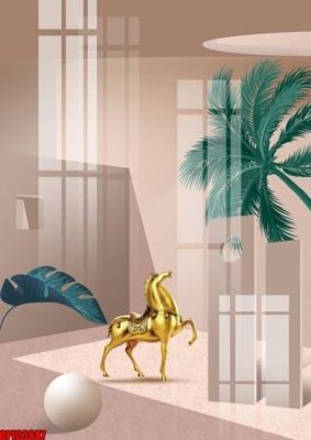 File ảnh file tranh bộ decor in treo tường tráng gương OPIC3687 (gốc) in PP, decal