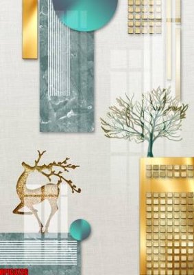 File tranh file tranh bộ decor in treo tường tráng gương OPIC3726 (gốc) in vải canvas