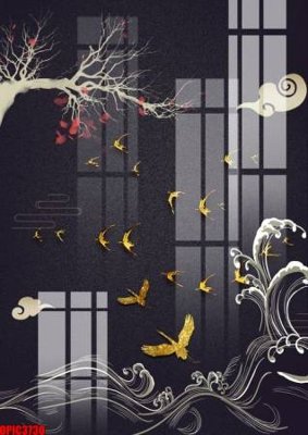 File gốc in ấn file tranh bộ decor in treo tường tráng gương OPIC3730 chuẩn màu CMYK