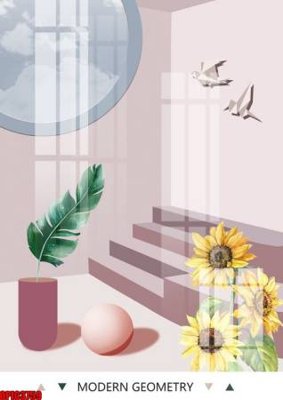 File tranh file tranh bộ decor in treo tường tráng gương OPIC3759 (gốc) chủ đề thiên nhiên