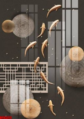 File gốc file tranh bộ decor in treo tường tráng gương OPIC3772 (trang trí) cho phòng khách