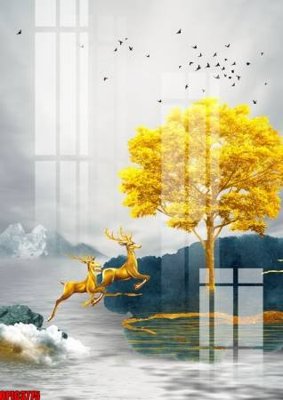 File gốc file tranh bộ decor in treo tường tráng gương OPIC3775 (ảnh chi tiết) để in lụa