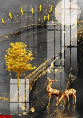 Download file file tranh bộ decor in treo tường tráng gương OPIC3793 (gốc) in mica ốp bếp