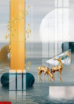 Download file gốc file tranh bộ decor in treo tường tráng gương OPIC3834 (dùng cho in ấn)