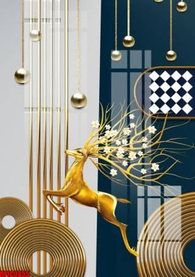 Download file gốc file tranh bộ decor in treo tường tráng gương OPIC3855 (in lụa) cao cấp