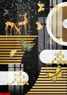 File gốc file tranh bộ decor in treo tường tráng gương OPIC3888 (in tráng gương) sang trọng