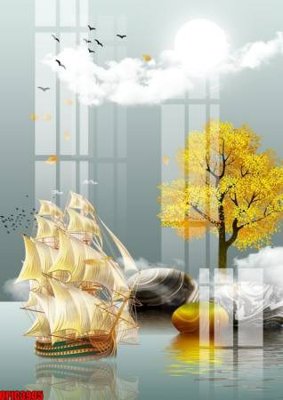 Tải file gốc file tranh bộ decor in treo tường tráng gương OPIC3905 (in khổ lớn) không vỡ