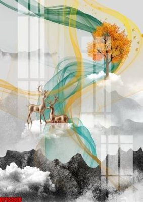 File gốc file tranh bộ decor in treo tường tráng gương OPIC3920 (in tráng gương) sang trọng