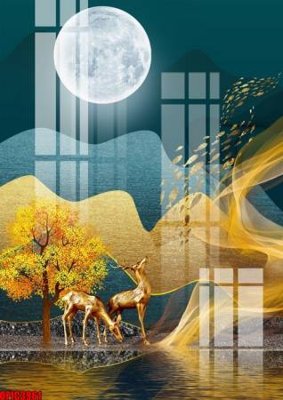 File tranh file tranh bộ decor in treo tường tráng gương OPIC3961 (gốc) chủ đề con người