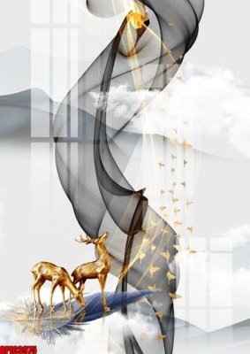 File gốc in ấn file tranh bộ decor in treo tường tráng gương OPIC3975 chất lượng vượt trội