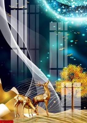 Tải xuống file tranh gốc file tranh bộ decor in treo tường tráng gương OPIC3989 (PSD/TIFF)