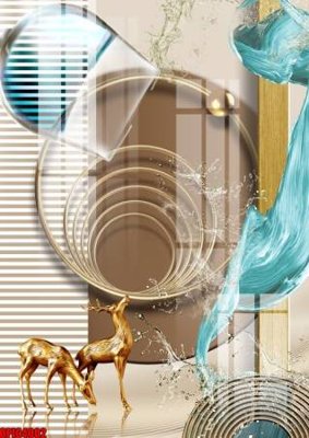 Download file file tranh bộ decor in treo tường tráng gương OPIC4002 (gốc) cho xưởng in