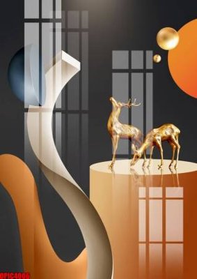 File ảnh file tranh bộ decor in treo tường tráng gương OPIC4006 (gốc) dùng in Pano