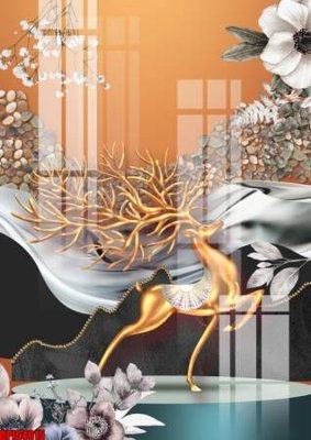 Download file file tranh bộ decor in treo tường tráng gương OPIC4015 (gốc) cho xưởng in