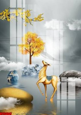 Tải file gốc file tranh bộ decor in treo tường tráng gương OPIC4047 (bản PSD) gốc