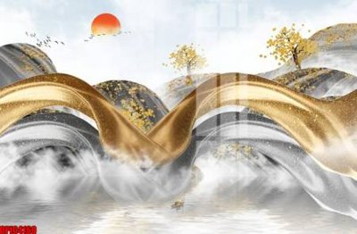 File gốc file tranh bộ decor in treo tường tráng gương OPIC4160 (trang trí) cho phòng khách