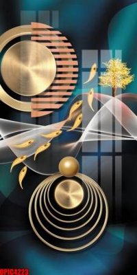 File tranh gốc in trần nhà file tranh bộ decor in treo tường tráng gương OPIC4223 3D