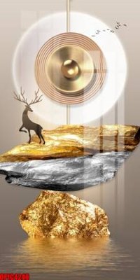 Download file gốc file tranh bộ decor in treo tường tráng gương OPIC4240 (in lụa) tranh 3D