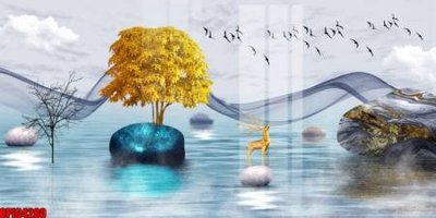 File tranh in mica file tranh bộ decor in treo tường tráng gương OPIC4280 (độ phân giải cao)