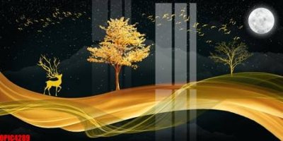 File PSD file tranh bộ decor in treo tường tráng gương OPIC4289 (gốc) tách lớp chi tiết