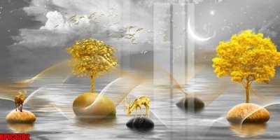 Mua file gốc file tranh bộ decor in treo tường tráng gương OPIC4302 (PSD) tại Filetranh.com