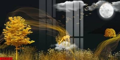 File gốc file tranh bộ decor in treo tường tráng gương OPIC4319 (thiết kế) cho in ấn