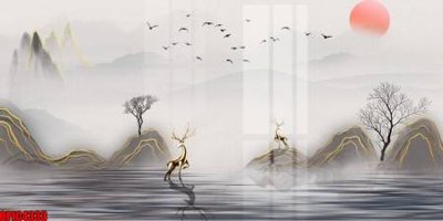 Tải file file tranh bộ decor in treo tường tráng gương OPIC4333 (gốc) chủ đề tâm linh