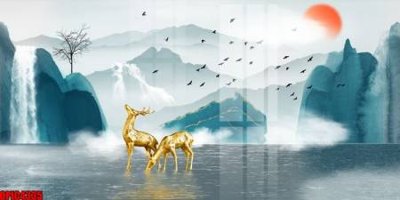 Tải file file tranh bộ decor in treo tường tráng gương OPIC4335 (gốc) làm file thiết kế